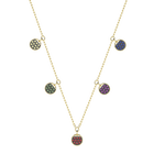 Ginger Choker, Multi-Colored, Gold Plating