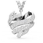 swarovski volta pendant heart large white rhodium plated
