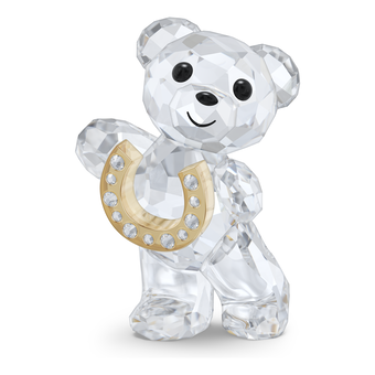swarovski kris bear lucky horseshoe