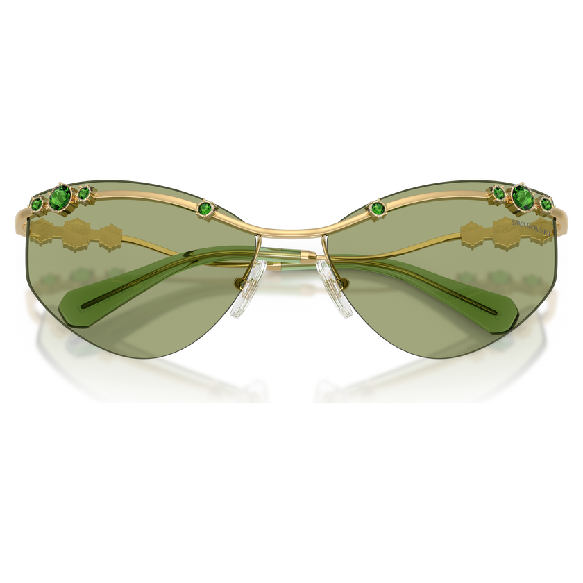 swarovski sunglasses  cat eye shape  sk7039  gold tone