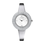 Crystal Rose Watch, Metal Bracelet, White, Stainless Steel