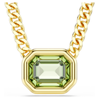 swarovski imber pendant octagon cut green gold tone plated