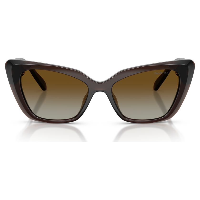 swarovski sunglasses  cat eye shape  sk6047  dark brown