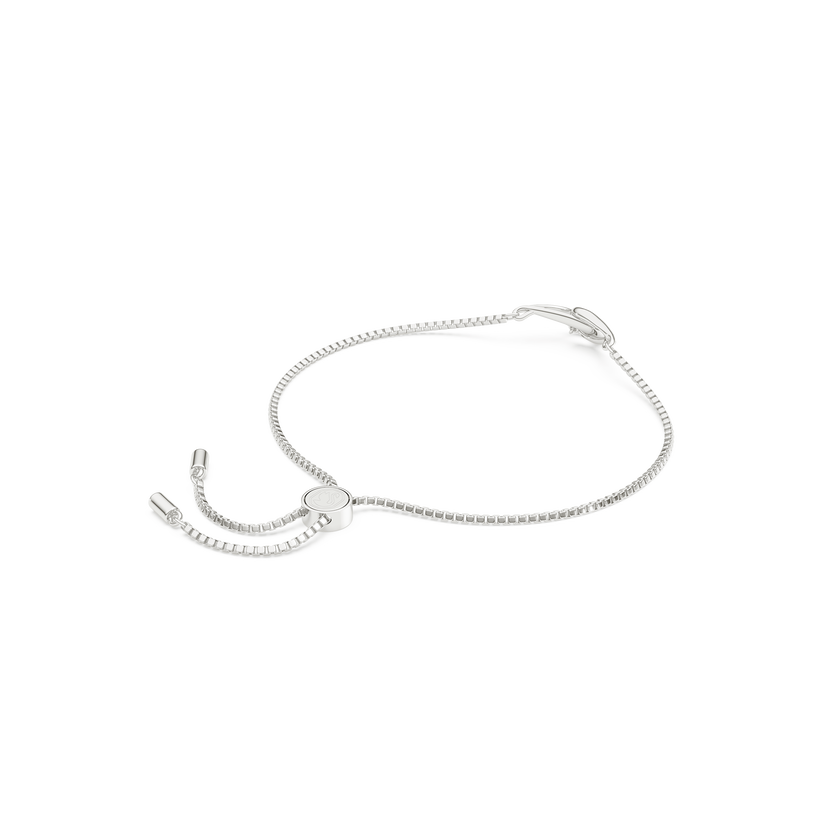 swarovski classica bracelet  round cut  interlocking  white  sterling silver