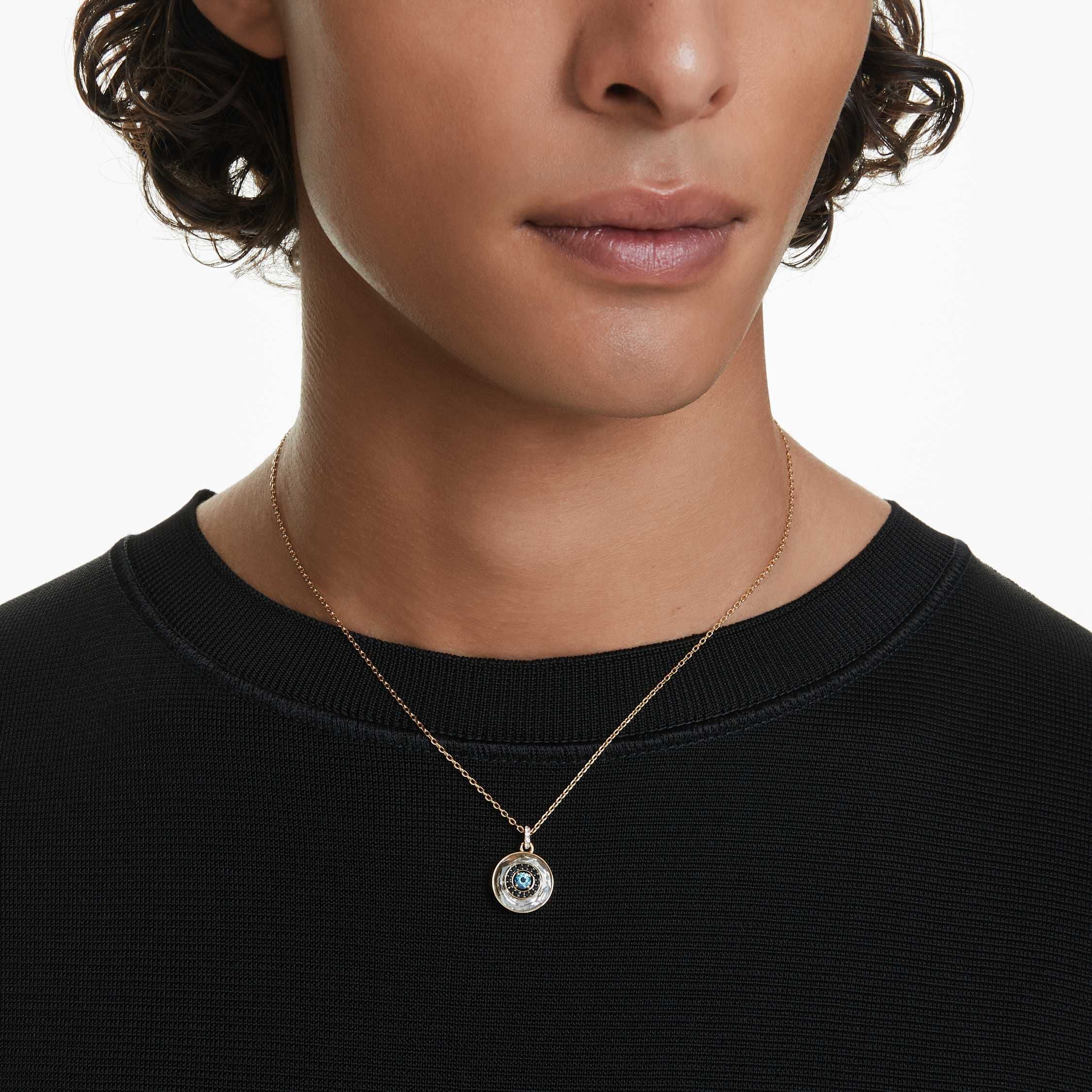 swarovski symbolica pendant  evil eye  small  multicolored  gold tone plated