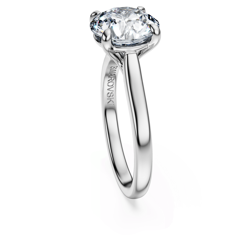 swarovski eternity solitaire ring  laboratory grown diamonds 3 ct tw  round cut  18k white gold