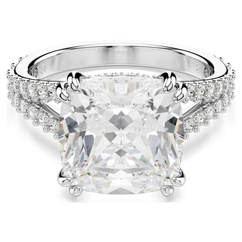swarovski stilla ring square cut white silver tone finish