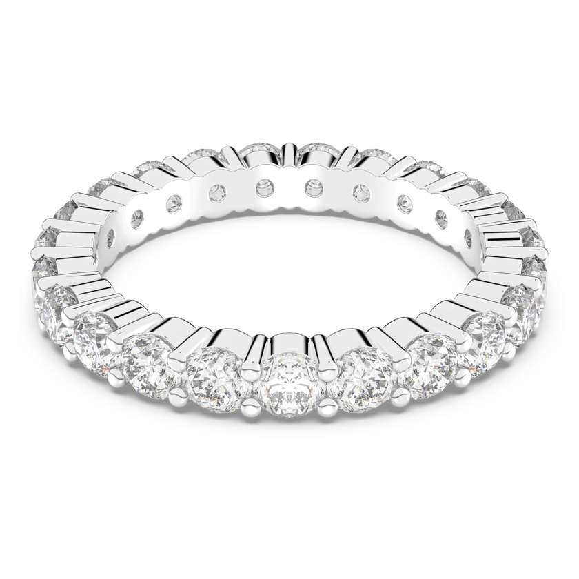 swarovski matrix vittore ring  round cut  white  rhodium plated