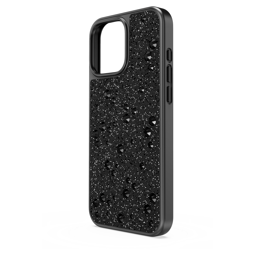 swarovski high smartphone case  scattered design  iphone  16 pro max  black