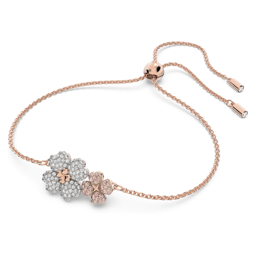swarovski latisha bracelet  flower  multicolored  rose gold tone plated