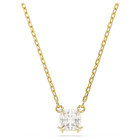 swarovski stilla pendant square cut white gold tone plated