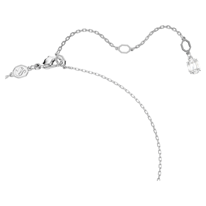 swarovski hyperbola pendant  infinity  white  rhodium plated