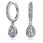swarovski eternity drop earrings laboratory grown diamonds 1 25 ct tw 18k white gold