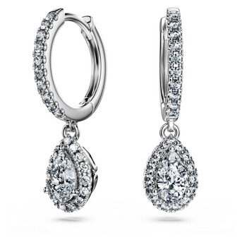 swarovski eternity drop earrings laboratory grown diamonds 1 25 ct tw 18k white gold