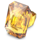 swarovski lucent cocktail ring oversized crystal yellow