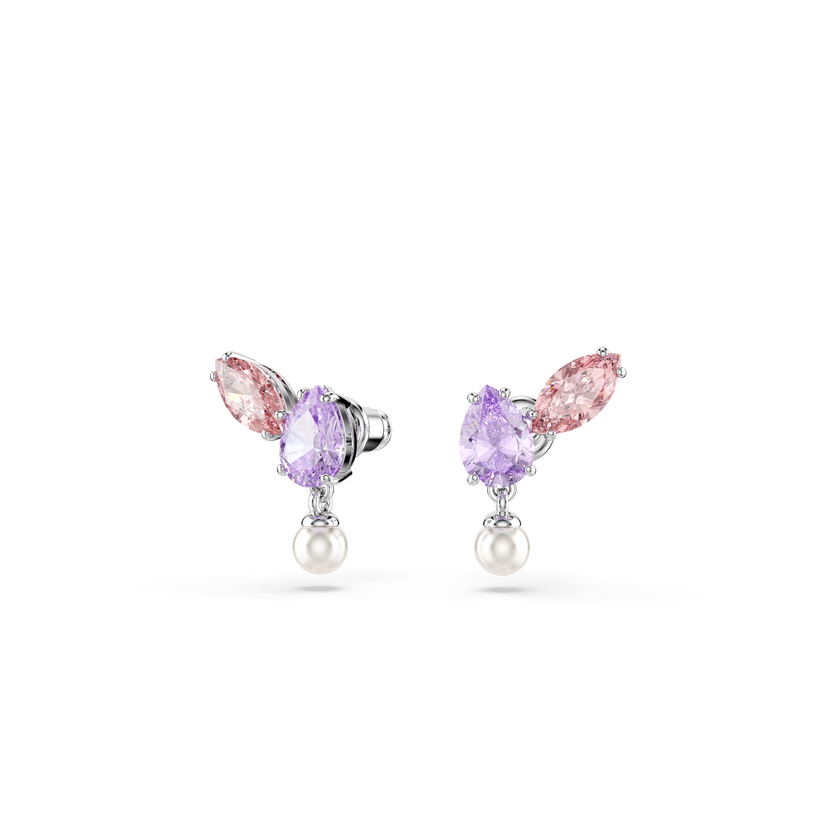 ariana grande x swarovski set  mixed cuts  multicolored  rhodium plated