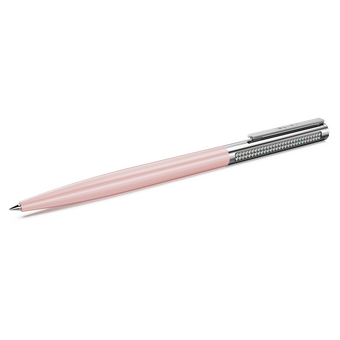 swarovski matrix tennis ballpoint pen  pink lacquered  chrome plated
