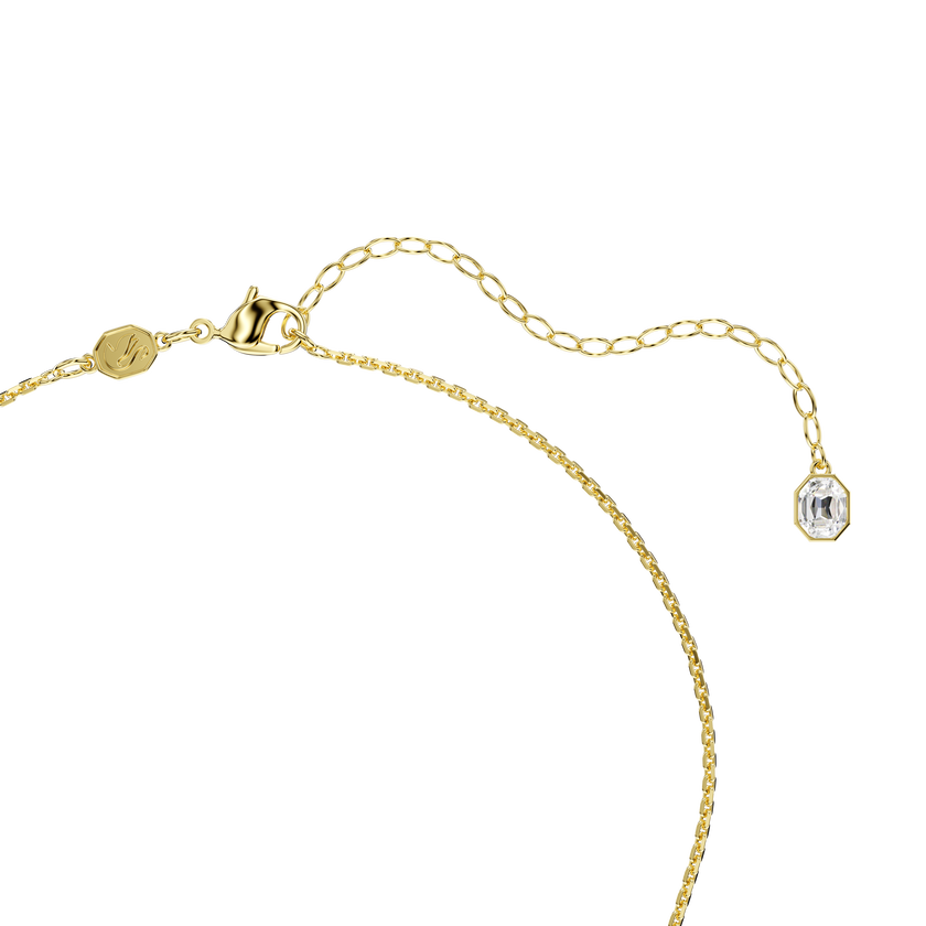 swarovski gema y necklace  mixed cuts  multicolored  gold tone plated