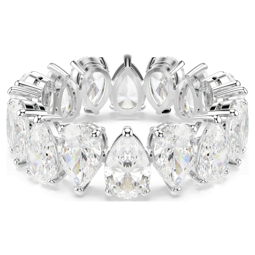 swarovski matrix vittore ring  pear cut  white  silver tone finish