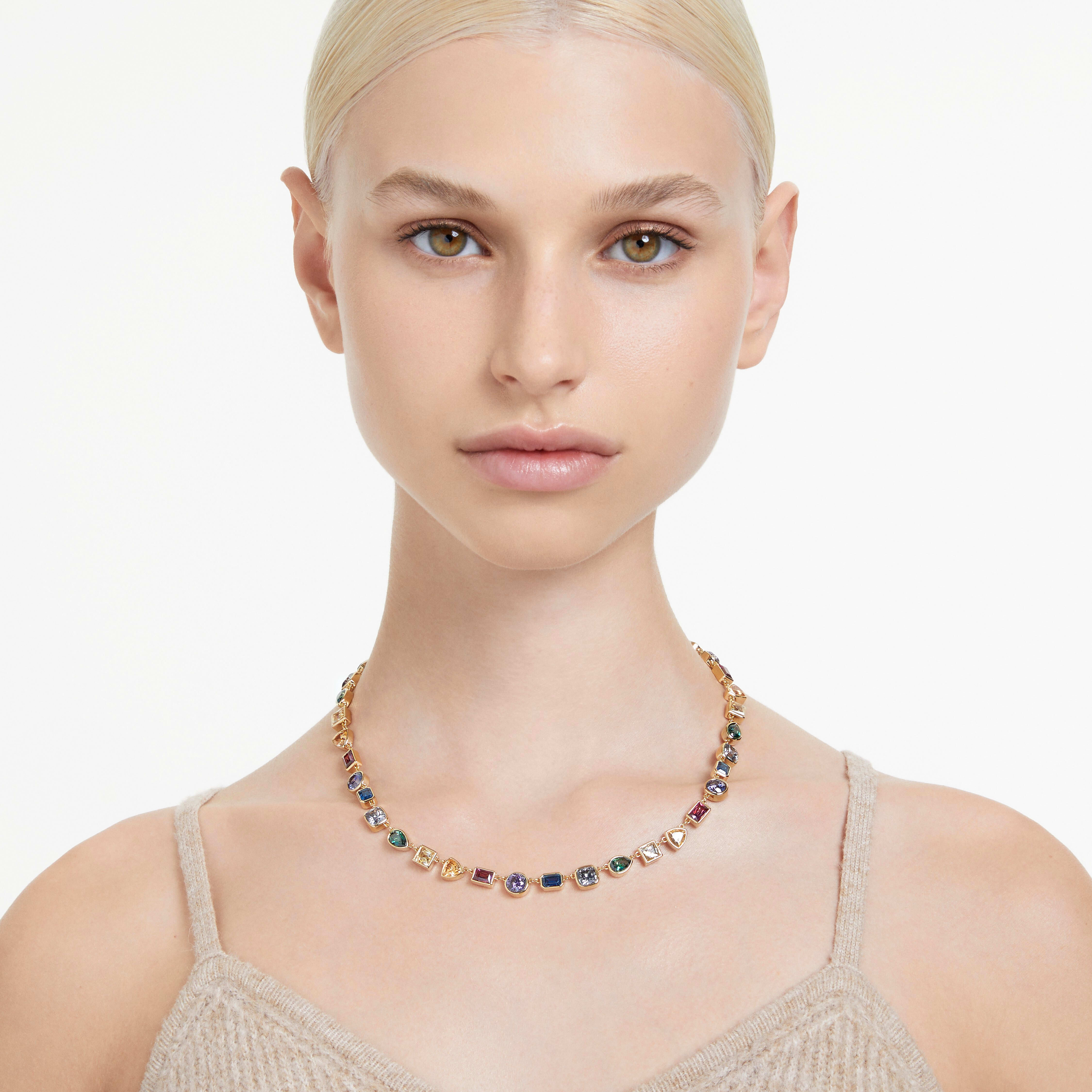Multi colored tennis chain hotsell