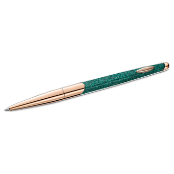 swarovski crystalline nova ballpoint pen green rose gold tone plated