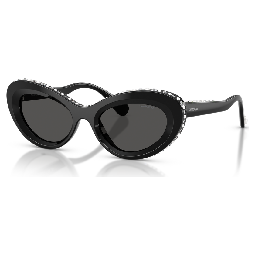 swarovski sunglasses  cat eye shape  sk6061u  black