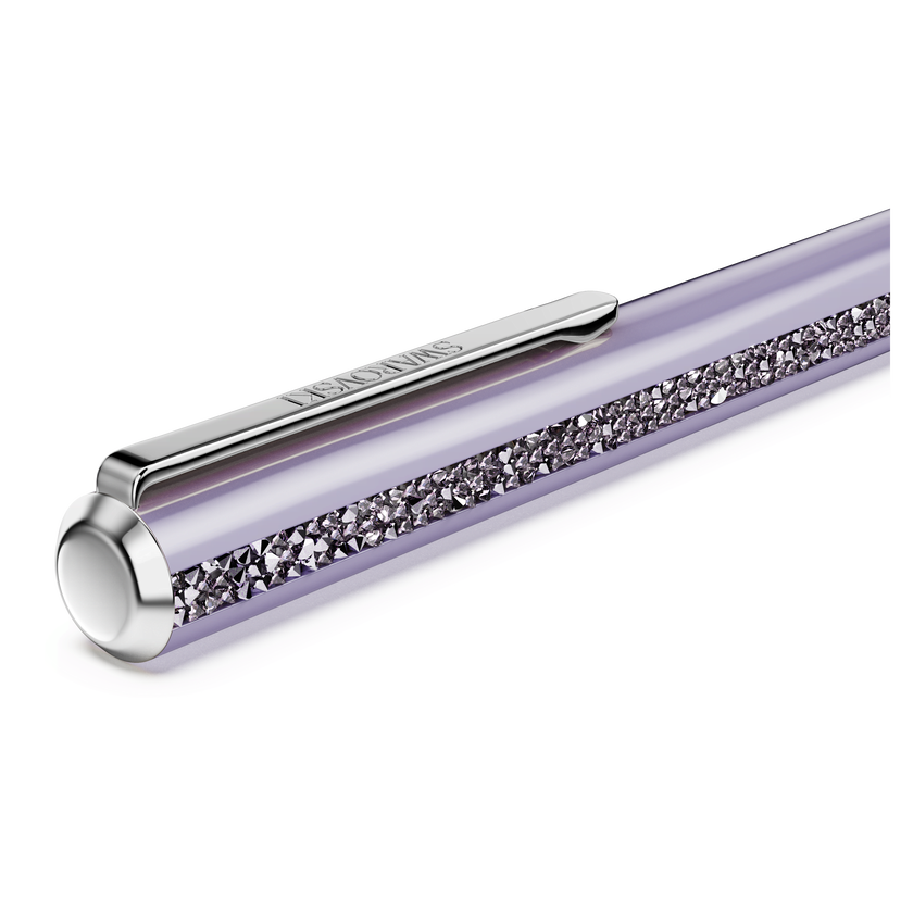 swarovski crystal shimmer glide ballpoint pen  purple  purple lacquered  chrome plated