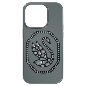 swarovski signum smartphone case  swan  iphone  14 pro  black