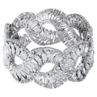 swarovski hyperbola bracelet wave white rhodium plated
