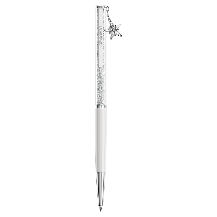swarovski crystalline ballpoint pen  white  white lacquered  chrome plated