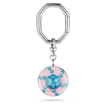 swarovski dulcis key ring round cut multicolored rhodium plated