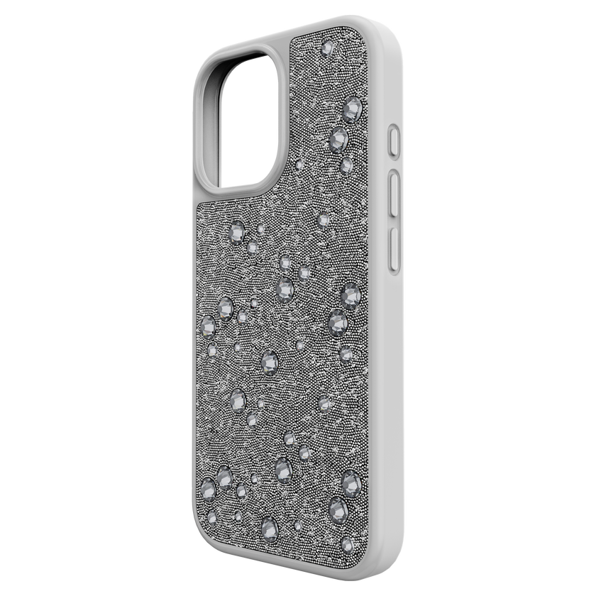 swarovski high smartphone case  flat back crystals  iphone  17  silver tone