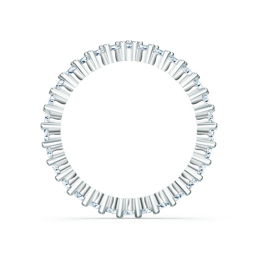 Vittore V Ring, White, Rhodium plated