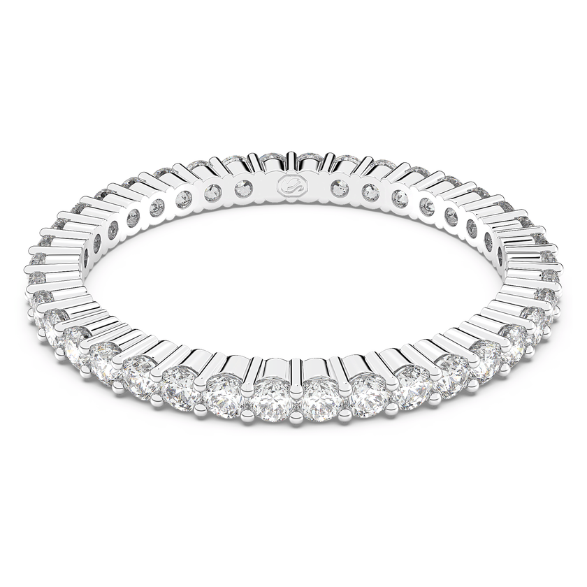 swarovski matrix vittore ring  round cut  white  silver tone finish