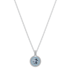 Oxygen Pendant, Green, Rhodium plating