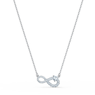swarovski infinity necklace white rhodium plated