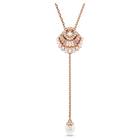 swarovski idyllia y pendant crystal pearl shell white rose gold tone plated