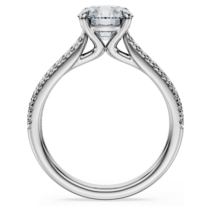 swarovski eternity solitaire ring  lab grown diamonds 1 7 ct tw  round shape  18k white gold