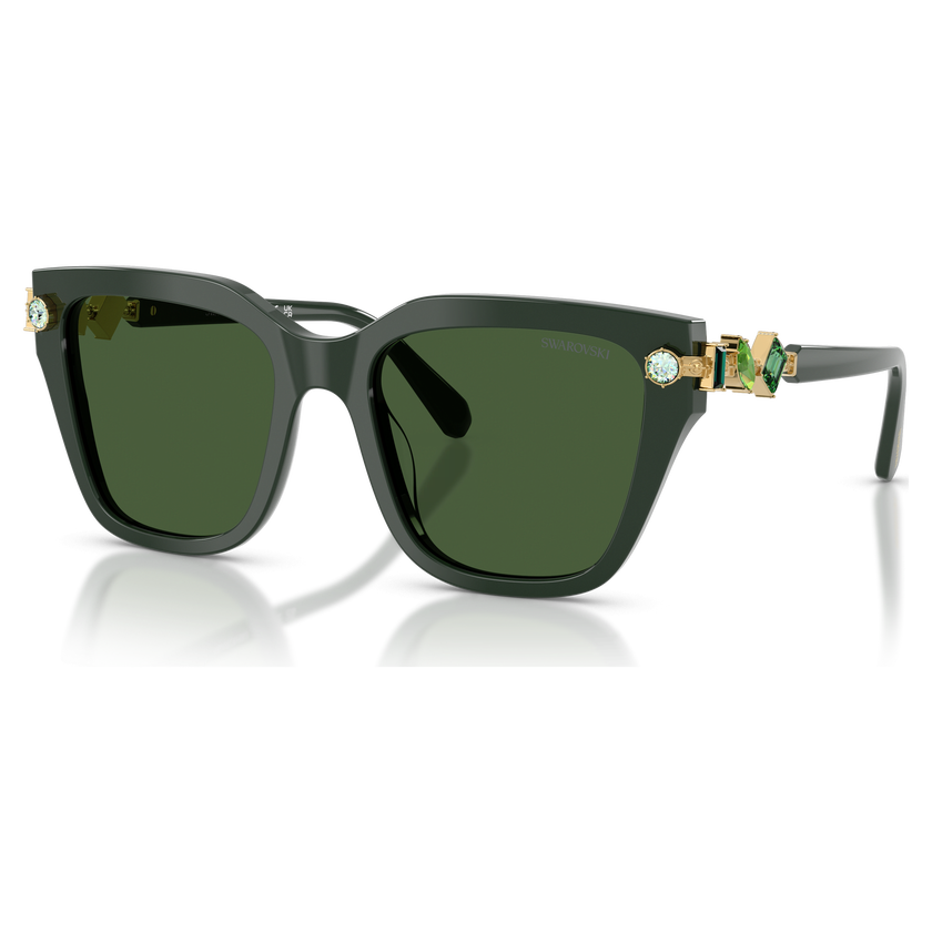 swarovski sunglasses  square shape  green