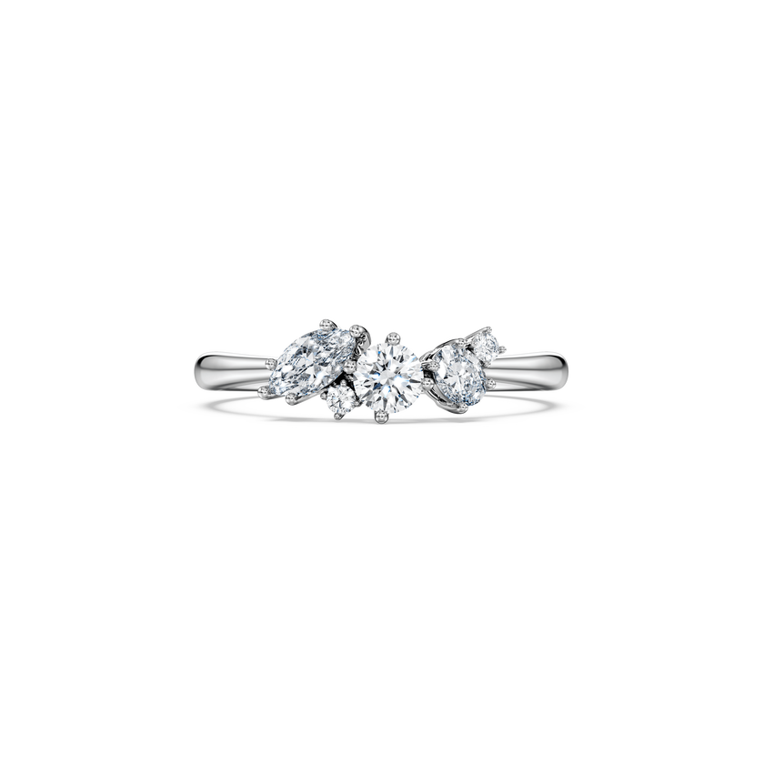 swarovski galaxy ring  lab grown diamonds 0 43 ct tw  mixed shapes  sterling silver