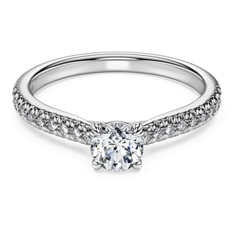 swarovski eternity solitaire ring laboratory grown diamonds 0 7 ct tw 18k white gold