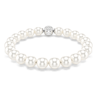 swarovski matrix bracelet  crystal pearl  white  rhodium plated