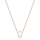 North Necklace, White, Rose gold plating