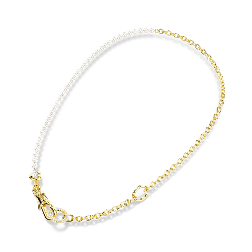 swarovski idyllia necklace  crystal pearl  white  gold tone plated