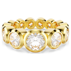 swarovski imber ring mixed round cuts white gold tone plated