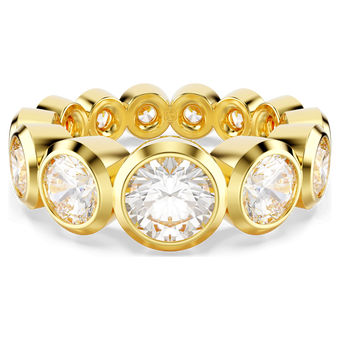 swarovski imber ring mixed round cuts white gold tone plated