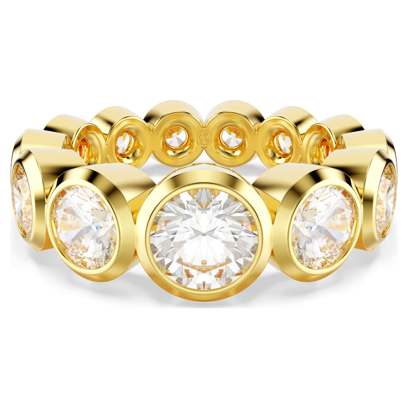 swarovski imber ring  mixed round cuts  white  gold tone plated