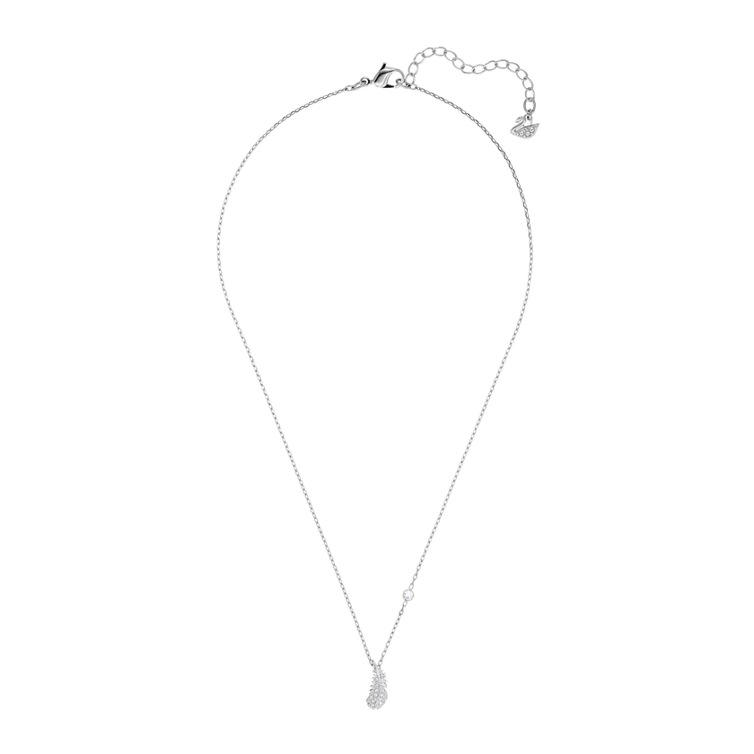 Naughty Necklace, White, Rhodium plated