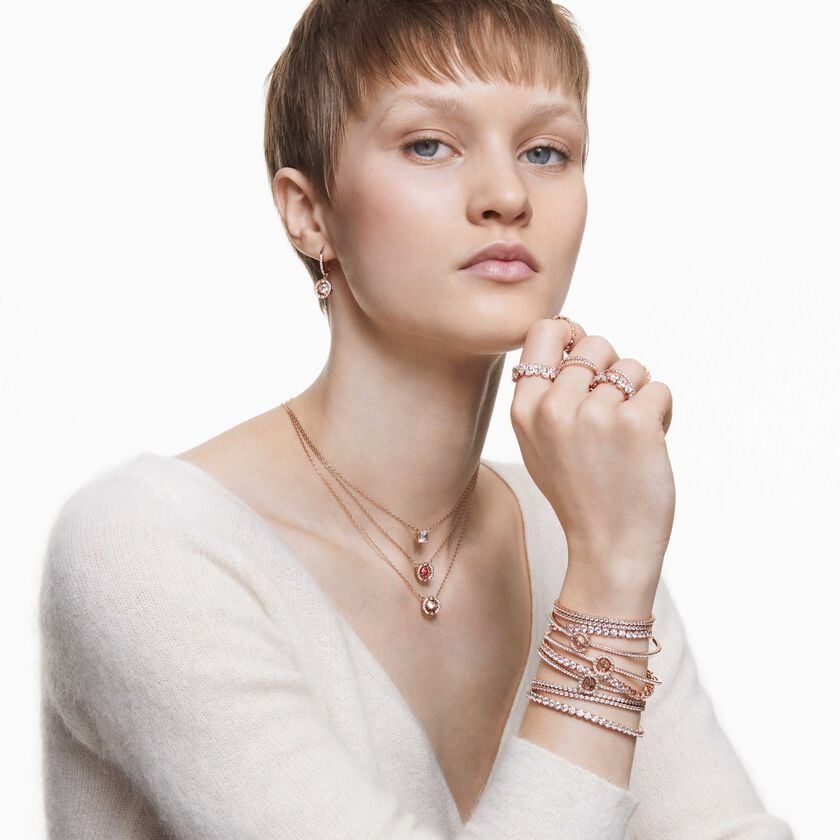 swarovski matrix vittore ring  marquise cut  white  rose gold tone plated