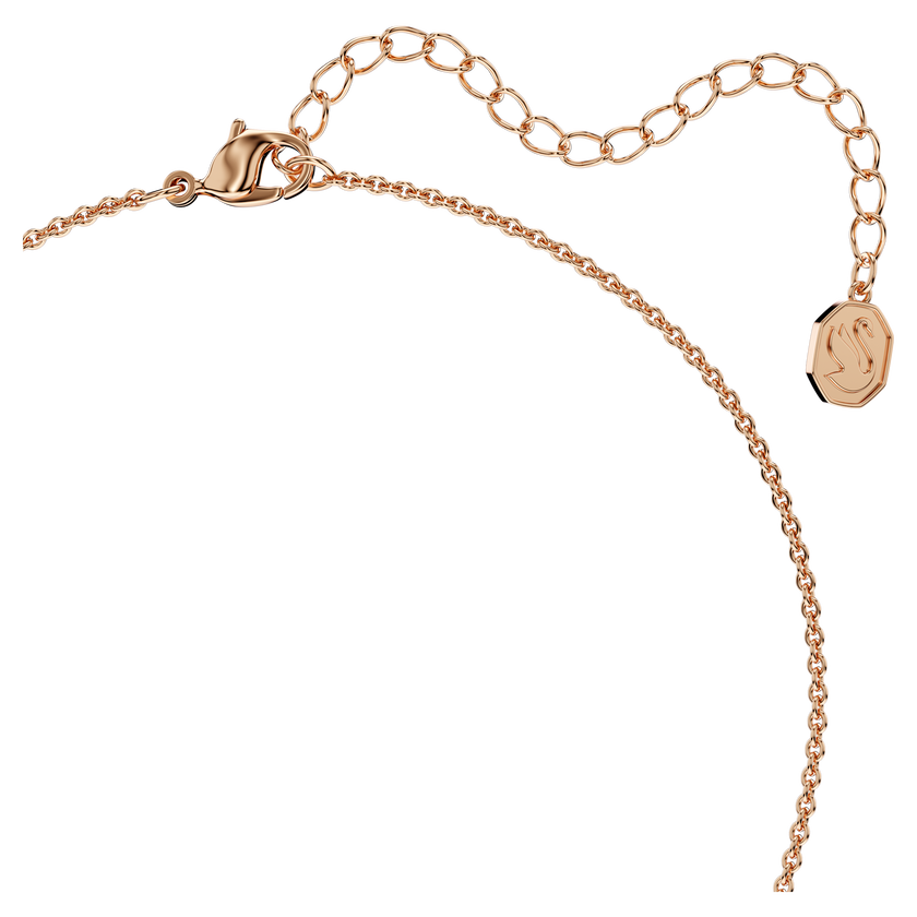 swarovski una angelic set  round cut  white  18k rose gold finish